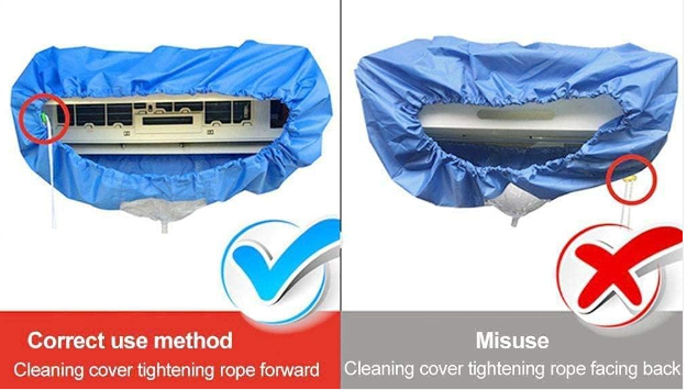 Air conditioner washing bag