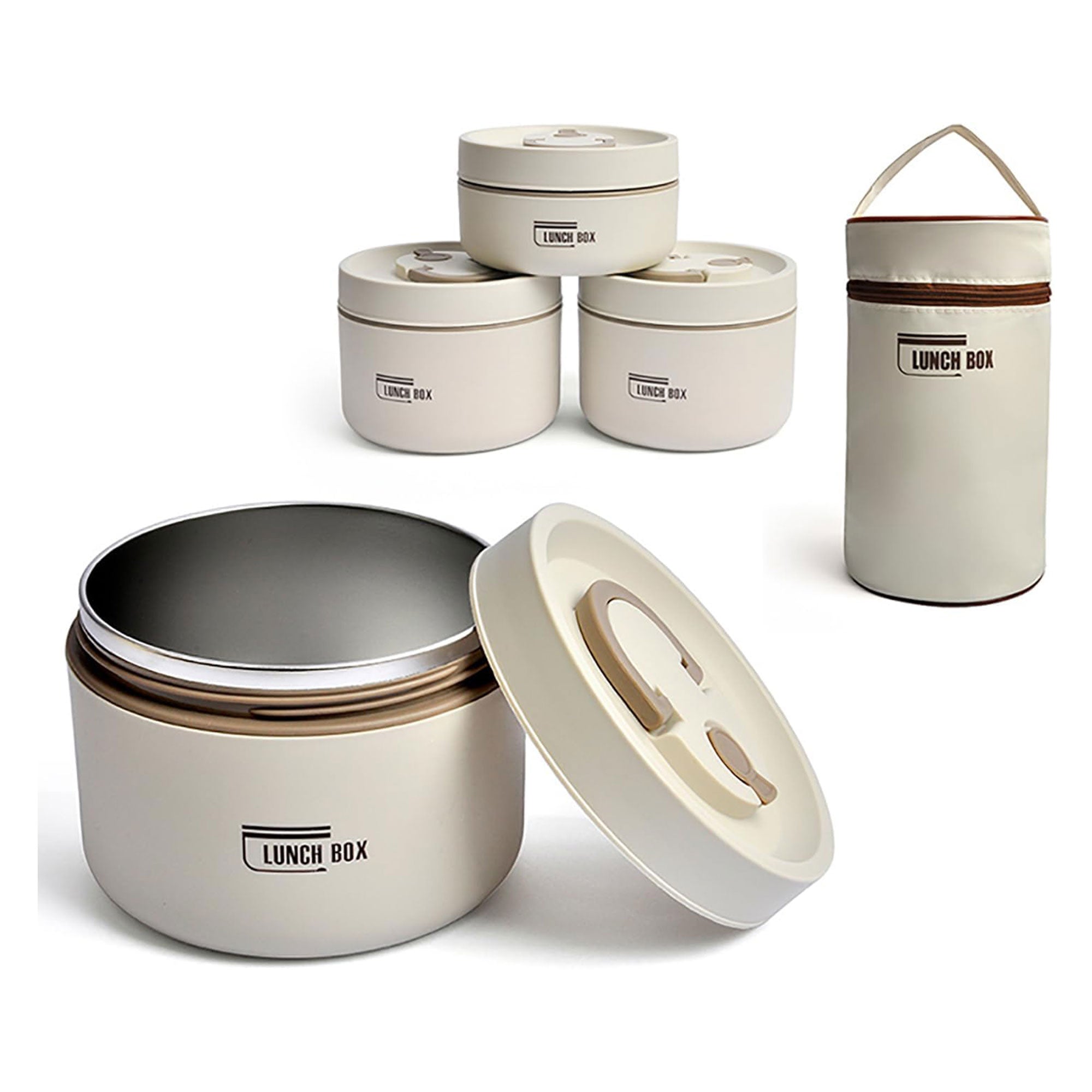 Portable food containers set waith specialbag